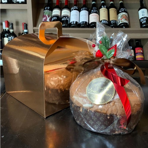 Scuola di Pane - Panettone Rocher glassato nocciola e cioccolato
